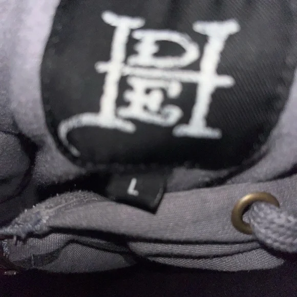 Ed Hardy Gray Graphic Hoodie